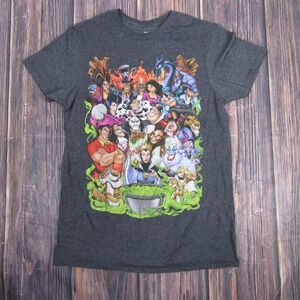 Disney Gray Short Sleeve Villains Graphic Tee